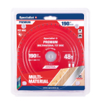 Cutting disks 190x48Tx30mm, Multimaterial PREMIUM, SPECIALIST+, 51-3-19048