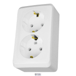 Schneider Electric WDE001048 &mdash; pistikupesa Prima (IP 20), 16A, White, PRIMA - Double -Outlet koos Side Earth
