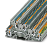 Phoenix Contact 3213950 &mdash; Installation Protective Conductor Terminal Block PTI 2.5-PE/L/N, 24A, Push-in connection, 1st, 2nd ja 3rd level, Gray, Ns 35/7,5, Ns 35/15, 2.5mm Pitch
