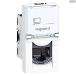 Legrand 076551 &mdash; RJ45 padrun Mosaic 1 Module, Cat 5E, UTP, White, IP20