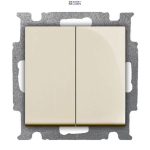 Busch-Jaeger 2CKA001012A2151 &mdash; Switch Basic 55 2-way 1+1 cream tactile