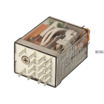 FINDER 553480120054 &mdash; General Purpose Relay Finder 55.34 4CO 7A 12VAC LED Test Button Mechanical Indicator