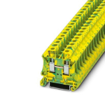 Phoenix Contact 3044157 &mdash; Protective Conductor Terminal Block UT 6-PE, Screw &uuml;hendus, roheline-Yellow, Ns 35/7,5, Ns 35/15, 2-&uuml;hendus