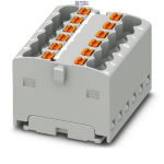 Phoenix Contact 3002758 &mdash; Distribution Block PTFIX 12X1.5 GY, 17.5A, hall, Push-In &uuml;hendus, jaoks Snapping Onto A Din Rail adapter, Direct Mounting koos Flange, Free-Hanging
