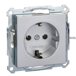 Schneider Electric MTN2301-0460 &mdash; padrun Outlet Merten System M SCHUKO, Screwless Terminals, Aluminium
