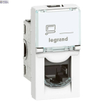 Legrand 076561 &mdash; RJ45 padrun Mosaic 1 Module, Cat 6, UTP, White, IP20