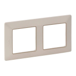 Legrand 754062 &mdash; Plate Valena Life Ivory, Gold, IP20, IK04, 10 mm, 2-Gang