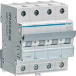 Hager MCN463 &mdash; Circuit Breaker 4P, 6 kA C-63 A, 4M