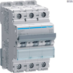 Hager NCN363 &mdash; Miniature Circuit Breaker 3P C-curve, 63 A, 10 kA, 15 kA 3 module