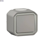 Legrand 069716L &mdash; Intermediate Switch Plexo Grey, 10 A, 250 V, IK07, Plastic