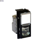 BTicino KG4279C6S &mdash; RJ45 padrun Living Now RJ45 8(8) Connector, 1 Module, IP20, Flush-Mounted, Black