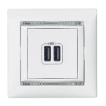 Legrand 770470 &mdash; USB laadija 3A, 15W, White, 2.4A, 12W, 2&times;USB-A