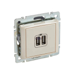 Legrand 774170 &mdash; USB laadija 2.4A, 12W, Ivory, 60Hz, Flush-mounted, 2&times;USB-A
