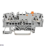 WAGO 2002-1671 &mdash; Disconnect/Test Terminal Block 2-Conductor, 2.5 mm&sup2;, Gray, koos Test Option