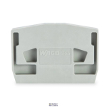 WAGO 264-371 &mdash; End Plate jaoks Terminal Blocks koos Snap-In Mounting Foot, Light Gray, Gray, 4 mm Thick