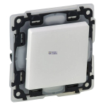 Legrand 752171 &mdash; Change Over Push Button Valena Life IP44, 6A, 250V, 2P, 2M, RAL 9003, W 78.5mm
