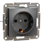 Schneider Electric EPH2900171 &mdash; padrun Outlet Asfora, Anthracite, Single koos Side Earth, Wo