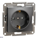 Schneider Electric EPH2900271 &mdash; padrun Outlet Asfora, Anthracite, Single koos Side Earth koos Shutters, wo