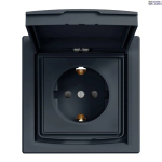 Schneider Electric EPH3100371 &mdash; padrun Outlet Asfora, IP44, Anthracite