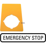 EATON 216472 &mdash; M22-XZK-GB99 Label, emergency switching off, yellow, HxW=50x33mm, emergency-Stop