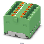 Phoenix Contact 3002772 &mdash; Distribution Block PTFIX 12X1.5 GN, 17.5A, roheline, Push-In &uuml;hendus, jaoks Snapping Onto A Din Rail adapter, Direct Mounting koos Flange, Free-Hanging