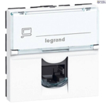 Legrand 076576 &mdash; RJ45 padrun Mosaic 2 Modules, Cat 6A, STP, White