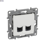 Legrand 764578 &mdash; Double padrun Outlet NILOE IP20, RJ45, CAT6, W 75.8mm, H 75.8mm, D 42.8mm, White, FTP