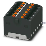 Phoenix Contact 3002782 &mdash; Distribution Block PTFIX 12X1.5 BK, 17.5A, must, Push-In &uuml;hendus, jaoks Snapping Onto A Din Rail adapter, Direct Mounting koos Flange, Free-Hanging
