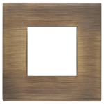 Vimar 22642.87 &mdash; Plate 2M metal antique brushed bronze, 22642-87