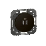 Legrand 095288 &mdash; USB laadija Dooxie 15W, 3A, 250V, 60Hz, USB Type-A, must