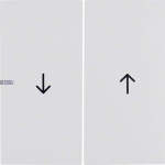 Berker 16258989 &mdash; Rocker 2-Gang koos arrow symbol, S.1/B.3/B.7, Polar White glossy