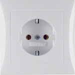 Berker 47428989 &mdash; SCHUKO pistikupesa Cover plate, S.1, Polar White glossy