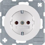 Berker 47432089 &mdash; SCHUKO pistikupesa R.1/R.3, Polar White glossy
