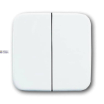 Busch-Jaeger 2CKA001731A1993 &mdash; 2505-214-500 katted (partly incl. Insert) Switch/push button Single rocker ilma imprint alpine white - Reflex SI/SI Linear