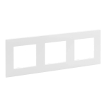 Legrand 863193 &mdash; Cover Plate Nilo&eacute; Step 3-Gang, 228&times;86&times;10mm, IP20, White, IK04