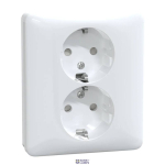 Schneider Electric WDE002196 &mdash; pistikupesa Exxact, White, Double -Outlet Earthed Screwless
