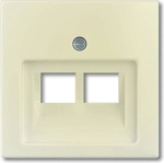 Busch-Jaeger 2CKA001753A0097 &mdash; Cover plate Basic 55 2&times;RJ45 ivory