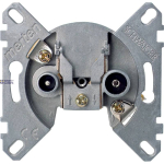 Schneider Electric MTN466098 &mdash; padrun Outlet Merten Antique Antenna Intermediate -Outlet, Merten Inserts, 2 Outputs R/TV+SAT