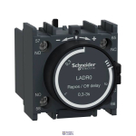 Schneider Electric LADR0 &mdash; Time Delay Auxiliary Contact Block TeSys Deca, 1NO, kruviklemmid, IP20, Dark hall, Off-Delay, Time Delay Range: 0.3&ndash;3s