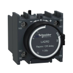 Schneider Electric LADR2 &mdash; Time Delay Auxiliary Contact Block TeSys Deca, 1NO, kruviklemmid, IP20, Dark hall, Off-Delay, Time Delay Range: 1&ndash;30s