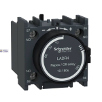Schneider Electric LADR4 &mdash; Time Delay Auxiliary Contact Block TeSys Deca, 1NO, kruviklemmid, IP20, Dark hall, Off-Delay, Time Delay Range: 10&ndash;180s