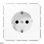Jung CD1520WW &mdash; SCHUKO padrun CD, 16 A, 250 V, White, Duroplastic, Screwless Terminals jaoks Rigid ja Flexible Wires