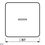 Jung CD590KO5WW &mdash; Rocker CD, 1-Gang, White, 67 mm x 67 mm, Duroplastic, koos Lens