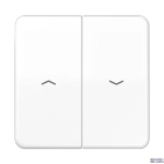 Jung CD595PWW &mdash; Rocker CD, 2-Gang, White, 67 mm x 67 mm, Duroplastic, koos Arrow Symbols