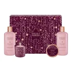 Baylis & Harding Luxury Gift Set with Candle ( Wild Cherry & Vanilla ) - D&aacute;rkov&aacute; sada p&eacute;če o tělo se sv&iacute;čkou ( 4 ks )