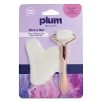 PlumBeauty Rock & Roll Set - Mas&aacute;žn&iacute; v&aacute;leček a Gua sha