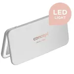 Concept "v" design KZ2010 - Kosmetick&eacute; kapesn&iacute; zrc&aacute;tko s LED osvětlen&iacute;m b&iacute;l&eacute;