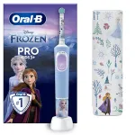 Oral-b Vitality Pro Kids Frozen - Elektrick&yacute; zubn&iacute; kart&aacute;ček s cestovn&iacute;m pouzdrem