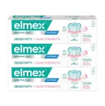 Elmex Toothpaste Sensitive Sensitivity + Gum Strength Whitening 3 x