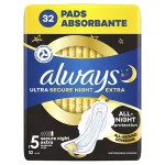 Always Ultra Extra Secure Night sanitary pads 32 pcs Intiimh&uuml;gieen